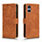 Leather Case Stands Flip Cover Holder L01Z for Sony Xperia 5 V Brown