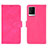 Leather Case Stands Flip Cover Holder L01Z for Vivo iQOO 7 5G Hot Pink