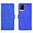 Leather Case Stands Flip Cover Holder L01Z for Vivo iQOO 7 Legend 5G Blue