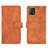 Leather Case Stands Flip Cover Holder L01Z for Vivo iQOO U3 5G Brown