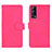 Leather Case Stands Flip Cover Holder L01Z for Vivo iQOO Z3 5G Hot Pink