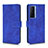 Leather Case Stands Flip Cover Holder L01Z for Vivo X70 5G Blue