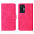 Leather Case Stands Flip Cover Holder L01Z for Vivo X70 Pro 5G Hot Pink