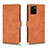 Leather Case Stands Flip Cover Holder L01Z for Vivo Y01A Brown