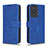 Leather Case Stands Flip Cover Holder L01Z for Vivo Y02 Blue