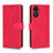 Leather Case Stands Flip Cover Holder L01Z for Vivo Y02S Hot Pink