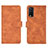 Leather Case Stands Flip Cover Holder L01Z for Vivo Y11s Brown