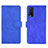 Leather Case Stands Flip Cover Holder L01Z for Vivo Y12s Blue