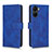 Leather Case Stands Flip Cover Holder L01Z for Vivo Y16 Blue