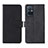 Leather Case Stands Flip Cover Holder L01Z for Vivo Y30 5G Black