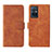 Leather Case Stands Flip Cover Holder L01Z for Vivo Y30 5G Brown