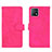 Leather Case Stands Flip Cover Holder L01Z for Vivo Y52s 5G Hot Pink