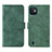 Leather Case Stands Flip Cover Holder L01Z for Wiko Y82 Green