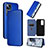 Leather Case Stands Flip Cover Holder L01Z for Xiaomi Mi 12T 5G Blue