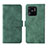 Leather Case Stands Flip Cover Holder L01Z for Xiaomi Redmi 10 India Green