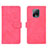 Leather Case Stands Flip Cover Holder L01Z for Xiaomi Redmi 10X Pro 5G Hot Pink