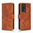 Leather Case Stands Flip Cover Holder L01Z for Xiaomi Redmi K60 5G Brown