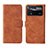 Leather Case Stands Flip Cover Holder L01Z for Xiaomi Redmi Note 11E Pro 5G Brown