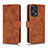 Leather Case Stands Flip Cover Holder L01Z for Xiaomi Redmi Note 12 Turbo 5G Brown