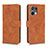 Leather Case Stands Flip Cover Holder L01Z for Xiaomi Redmi Note 13 Pro 5G Brown