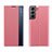 Leather Case Stands Flip Cover Holder L02 for Samsung Galaxy S21 5G Pink