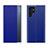 Leather Case Stands Flip Cover Holder L02 for Samsung Galaxy S21 Ultra 5G Blue