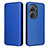 Leather Case Stands Flip Cover Holder L02Z for Asus Zenfone 9 Blue