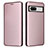 Leather Case Stands Flip Cover Holder L02Z for Google Pixel 7a 5G Rose Gold