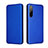 Leather Case Stands Flip Cover Holder L02Z for HTC Desire 22 Pro 5G Blue