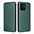 Leather Case Stands Flip Cover Holder L02Z for Huawei Honor X8b Green
