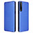 Leather Case Stands Flip Cover Holder L02Z for LG Stylo 7 Blue