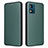 Leather Case Stands Flip Cover Holder L02Z for Motorola Moto E13 Green