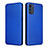 Leather Case Stands Flip Cover Holder L02Z for Motorola Moto E32 Blue