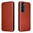 Leather Case Stands Flip Cover Holder L02Z for Motorola Moto Edge 30 Pro 5G Brown