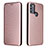 Leather Case Stands Flip Cover Holder L02Z for Motorola Moto G50 Rose Gold