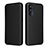 Leather Case Stands Flip Cover Holder L02Z for Motorola Moto G71s 5G Black