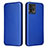 Leather Case Stands Flip Cover Holder L02Z for Motorola Moto G72 Blue