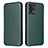 Leather Case Stands Flip Cover Holder L02Z for Motorola Moto G72 Green