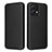 Leather Case Stands Flip Cover Holder L02Z for Motorola Moto G84 5G Black