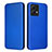 Leather Case Stands Flip Cover Holder L02Z for Motorola Moto G84 5G Blue