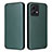 Leather Case Stands Flip Cover Holder L02Z for Motorola Moto G84 5G Green