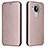 Leather Case Stands Flip Cover Holder L02Z for Nokia 7.3 Rose Gold