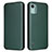 Leather Case Stands Flip Cover Holder L02Z for Nokia C12 Green