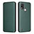 Leather Case Stands Flip Cover Holder L02Z for Nokia C21 Plus Green