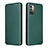 Leather Case Stands Flip Cover Holder L02Z for Nokia G11 Green