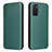 Leather Case Stands Flip Cover Holder L02Z for Oppo A55S 5G Green