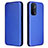 Leather Case Stands Flip Cover Holder L02Z for Oppo A74 5G Blue