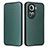 Leather Case Stands Flip Cover Holder L02Z for Oppo Reno11 5G Green