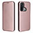 Leather Case Stands Flip Cover Holder L02Z for Oppo Reno5 A Rose Gold