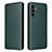 Leather Case Stands Flip Cover Holder L02Z for Samsung Galaxy A14 4G Green